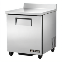 True TWT-27-HC 27-Inch One-Section Work Top Refrigerator with Stainless Steel Top and Rear Splash