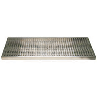 Micro Matic 18-Gauge Stainless Steel Surface Mount Drip Tray Trough, 18 x 8 Inches