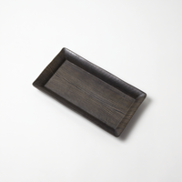 American Metalcraft 14-Inch Rectangular Melamine Platter with Walnut Wood Pattern