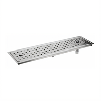Glastender Drop-In Rinser Faucet Drain Tray, 12 Inch Wide, Stainless Steel, 1/2 Inch Drain