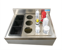 BK Resources 11-Hole Open-Bottom Stainless Steel Ice Bin Bottle Organizer Insert for 18-Inch Ice Bins