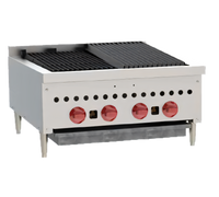Wolf SCB25 25-1/4-Inch Countertop 4-Burner Gas Charbroiler with Manual Controls