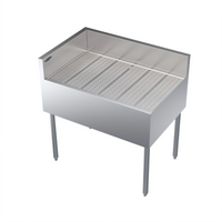 Krowne Royal Series 36-Inch x 24-Inch Freestanding Left End Return Underbar Corner Drainboard