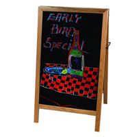 Dual-Sided Premium White Oak Sidewalk A-Frame Marker Board, 26-1/4 x 2 x 45 Inches