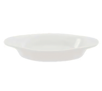 Crestware Alpine White 15 oz Oval Vitrified Ceramic Rarebit Dish
