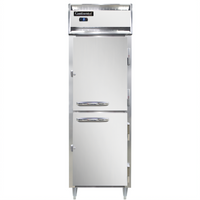 Continental Refrigerator D1FSNSSHD Designer Line One-Section Shallow Depth Reach-In Freezer with Half-Height Solid Doors