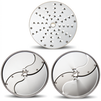 Dito Sama 205 mm Cutting Disc Set with 5 mm Slicer, 4 mm Grater, and 6 mm Julienne/Shredder