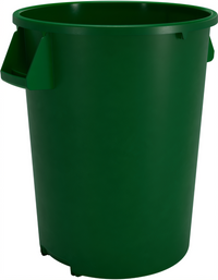 Bronco 20 Gallon Round Stackable Waste Container, Green