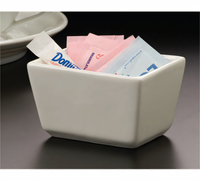 American Metalcraft Ceramic Sugar Packet Holder, 3 1/2 x 2 1/2 x 2 Inches
