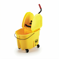 Rubbermaid Commercial WaveBrake 35 qt Mop Bucket and Down Press Wringer Combo