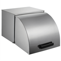 Winco Full-Size Roll-Top Dome Food Pan Cover with Heat-Resistant Handle, 18/8 Stainless Steel