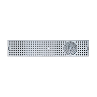 30-Inch Surface-Mount Stainless Steel Drip Tray Trough with Integral Glass Rinser