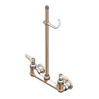 T&S Brass B-0133-09 EasyInstall 8-Inch Wall Mount Pre-Rinse Mixing Faucet with 18-Inch Riser