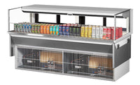Turbo Air 72-Inch Low Profile Drop-In Horizontal Open Refrigerated Display Case, Deck Only