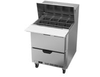 Beverage-Air SPED27HC-12M-B 27-Inch One-Section Mega Top Sandwich Prep Table with 2 Drawers