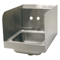 Advance Tabco Special Value Series Wall-Mounted Hand Sink with 7-3/4 Inch Side Splashes, 9 x 9 x 5 Bowl, 304 Stainless Steel