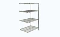 Metro Super Erecta 4-Shelf Add-On Wire Shelving Unit, 36 x 24 x 63 Inches, Chrome Plated