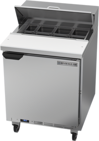 Beverage-Air SPE27HC 27-Inch One-Section Sandwich Prep Table with 8-Pan Top