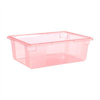 StorPlus Red Color-Coded Polycarbonate Food Storage Box, 12.5 Gallon, 26 x 18 x 9 Inch