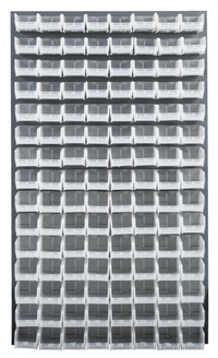 Wall-Mounted Louvered Panel Starter Unit with 120 Clear Bins
