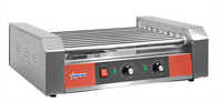 Omcan 9-Roller 2-Zone Countertop Electric Hot Dog Roller Grill