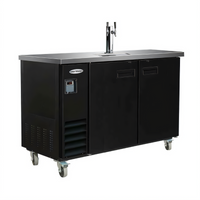 Serv-Ware DD49-1-HC 49-Inch Single Tower Beer Dispenser Keg Cooler with 2 Faucets, 10.45 Cu. Ft.