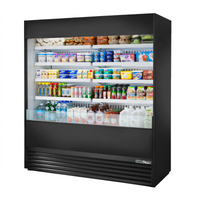 72-Inch Vertical Air Curtain Merchandiser Open-Air Cooler with 8 Adjustable Shelves