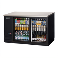 Everest Refrigeration EBB59G-SD Two-Section Sliding Glass Door Back Bar Cooler, 24 Inch Deep, 17 Cu. Ft.