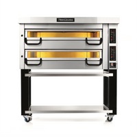 PizzaMaster PM 832ED Two-Deck Electric Pizza Deck Oven with Ceramic Clay Stones