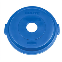 BRUTE 32 Gallon Blue Recycling Container Lid for Bottles and Cans