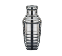 American Metalcraft Beehive 16 oz 3-Piece Stainless Steel Cocktail Shaker with Strainer Top and Jigger Cap