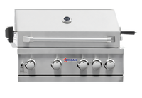 Outdoor Propane BBQ Grill/Charbroiler with 5 Burners, Infrared Rear Burner, and Rotisserie Kit