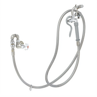 Wall-Mount Single-Faucet Pre-Rinse Unit with 96-Inch Hose and Vacuum Breaker