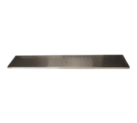 Micro Matic Surface-Mount Stainless Steel Drip Tray Trough with Louvered Screen, 84 x 8 Inches