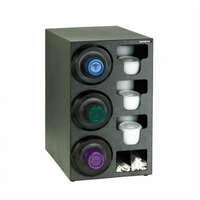 Dispense-Rite SLR-C-3LBT Countertop Cup and Lid Dispensing Cabinet with Straw Organizer