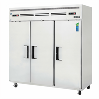 Everest Refrigeration ESRF3 Three-Section Dual Temperature Reach-In Refrigerator/Freezer Combo with Top-Mounted Compressor