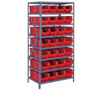 Quantum Heavy-Duty Stationary Wire Shelving Unit with 8 Shelves and 28 Bins