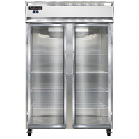 Continental Refrigerator 2FSNSSGD Two-Section Shallow Depth Glass Door Display Freezer