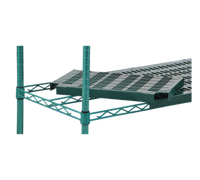 QuadPlus Louvered Polymer Shelf Mat with Quad-Adjust Wire Frame, 48 x 18 Inches