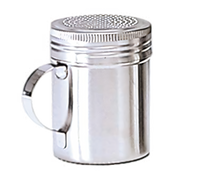 10 oz Stainless Steel Perforated Flour Dredge with Loop Handle