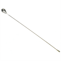 Barfly Classic 19-5/8 Inch Weighted Stainless Steel Bar Spoon with Twisted Stem