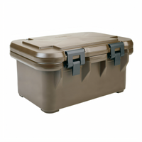Cambro S-Series Ultra Pan Carrier Top-Loading Insulated Food Pan Carrier, 1 GN Full-Size/Fractional Pan, 8-Inch Deep, Dark Brown