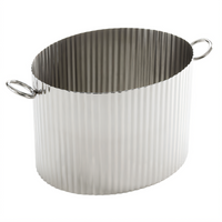 American Metalcraft Fluted Stainless Steel 16 Qt. Beverage Tub