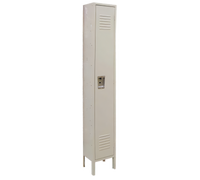 1-Tier Floor-Mounted Painted Steel Locker with Recessed Handle