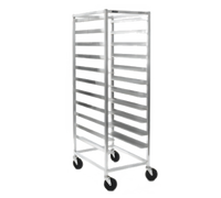 Panco Mobile Full-Height Open-Side Aluminum Utility Rack with Slides for 14 x 18, 18 x 26, or 12 x 20 Pans