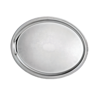 Elegant Reflections™ Oval Serving Tray, 21-3/4 x 16 Inch, 18/8 Stainless Steel, Mirror Finish