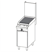 Southbend Platinum Heavy Duty 16-Inch Gas Charbroiler with Cabinet Base and Cast Iron Grates