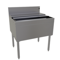 Glastender Underbar Stainless Steel Ice Bin with 10-Circuit Cold Plate, 30