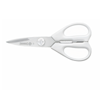 Mundial Take-A-Part Kitchen Shears with Stainless Steel Blades and White Polypropylene Handles