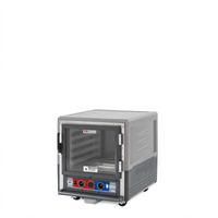 Metro C5 3 Series Under Counter Combination Heated Holding and Proofing Cabinet, Gray Insulation Armour, Clear Door, 10 Pan Capacity